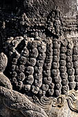 Candi Panataran - statues of giant club-wielding gate-keeping dwarapala at the entrance of the compound. 